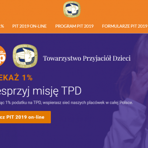 Obrazek główny, kolorowa grafika dotycząca jednego procenta i TPD